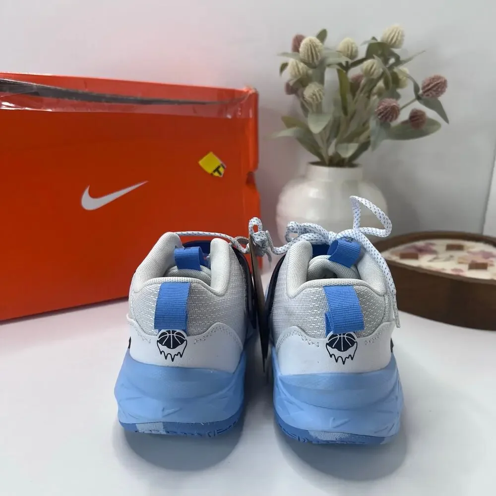 Nike Team Hustle D 12 (GS) White/University Blue HF6279 100 Boys 5Y Tried On